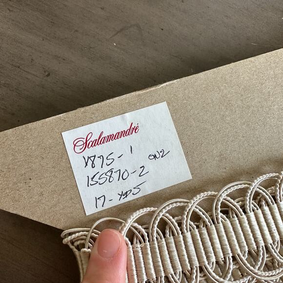 Scalamandre Silk 3.5 Yds LE MANS LINEN WHITES SC V875 0001 Trim Gimp Braid Loop - Picture 2 of 4